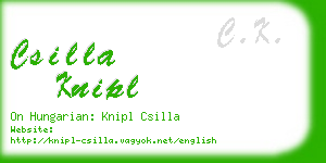 csilla knipl business card